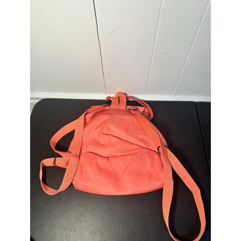 Deena And Ozzy Salmon‎ Pink Front Pockets Magnetic Drawstring Backpack
